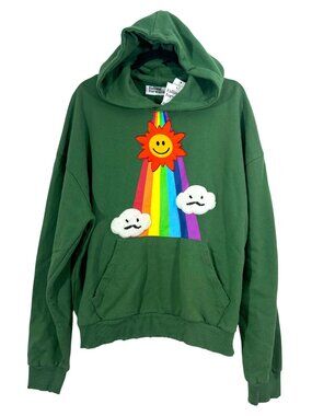 Falling Forward Urban Outfitters Force of Nature Hoodie Green Medium New $120